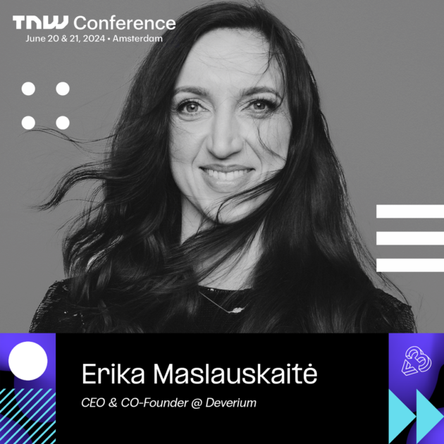 On June 20-21, Europe’s leading tech event, The Next Web, will take place once again in Greater Amsterdam. Over 10,000 industry leaders and tech enthusiasts will come together to explore how technology will shape the future. Among them will be the CEO of deverium, Erika Maslauskaite, who will share her expert insights at the panel “Startup Founders and Policy: Bridging the Gap Between Technology and Government.